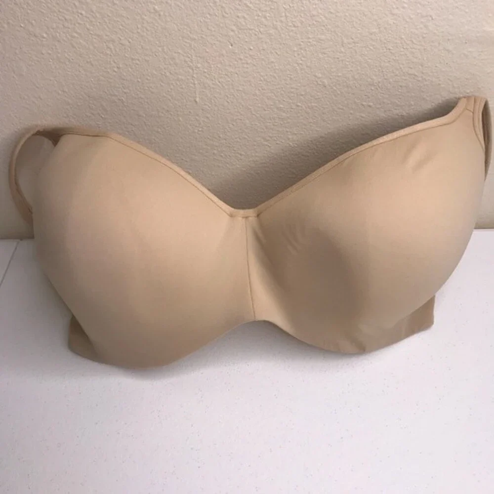 Cacique Lightly Lined Balconette Tan Beige Nude Size 38G 4D Underwire Smooth Bra